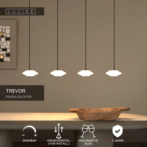 Lucide TREVOR - Pendelleuchten - 4xG9 - Opal - USP